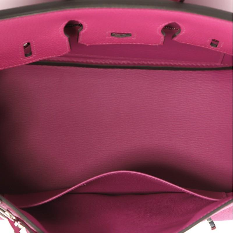 Hermes Birkin Handbag Rose Pourpre Togo with Palladium Hardware 25 1