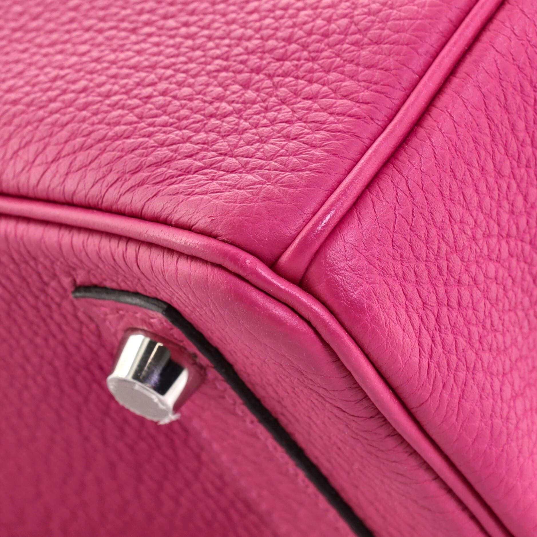 Hermes Birkin Handbag Rose Pourpre Togo with Palladium Hardware 25 3