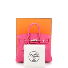 Hermes Birkin Handbag Rose Shocking Jonathan with Palladium Hardware 25