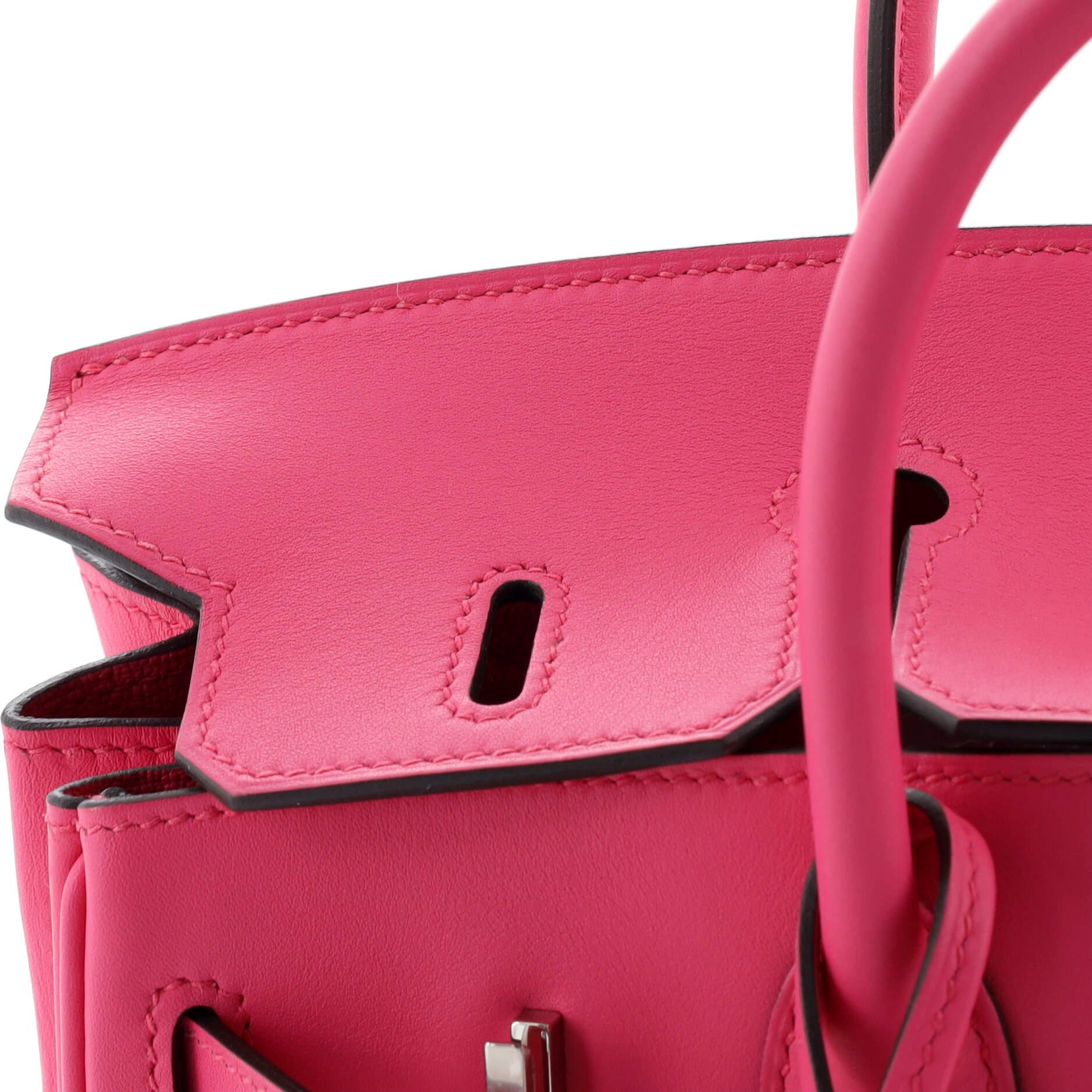 Hermes Birkin Handbag Rose Shocking Jonathan with Palladium Hardware 25 For Sale 3
