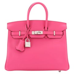 Hermes Birkin Handbag Rose Shocking Jonathan with Palladium Hardware 25