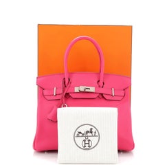 Hermes Birkin Handbag Rose Shocking Jonathan with Palladium Hardware 30
