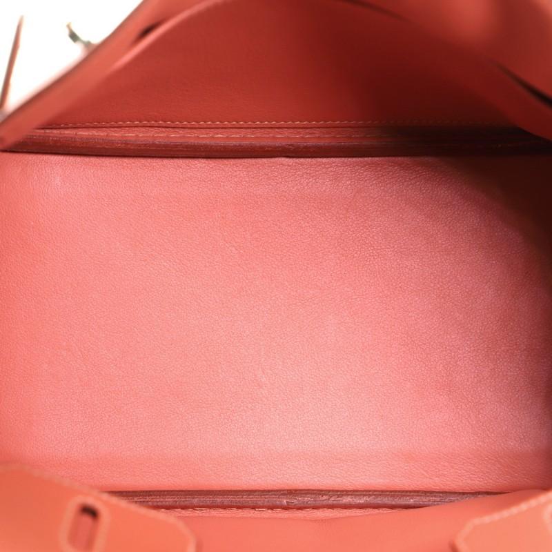 Hermes Birkin Handbag Rose Tea Swift with Palladium Hardware 25 In Good Condition In NY, NY