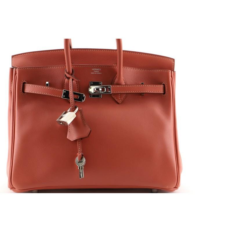 Women's Hermes Birkin Handbag Rose Tea Swift with Palladium Hardware 25