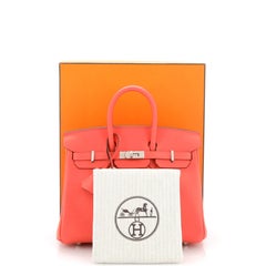 Hermes Birkin Handbag Rose Texas Swift with Palladium Hardware 25