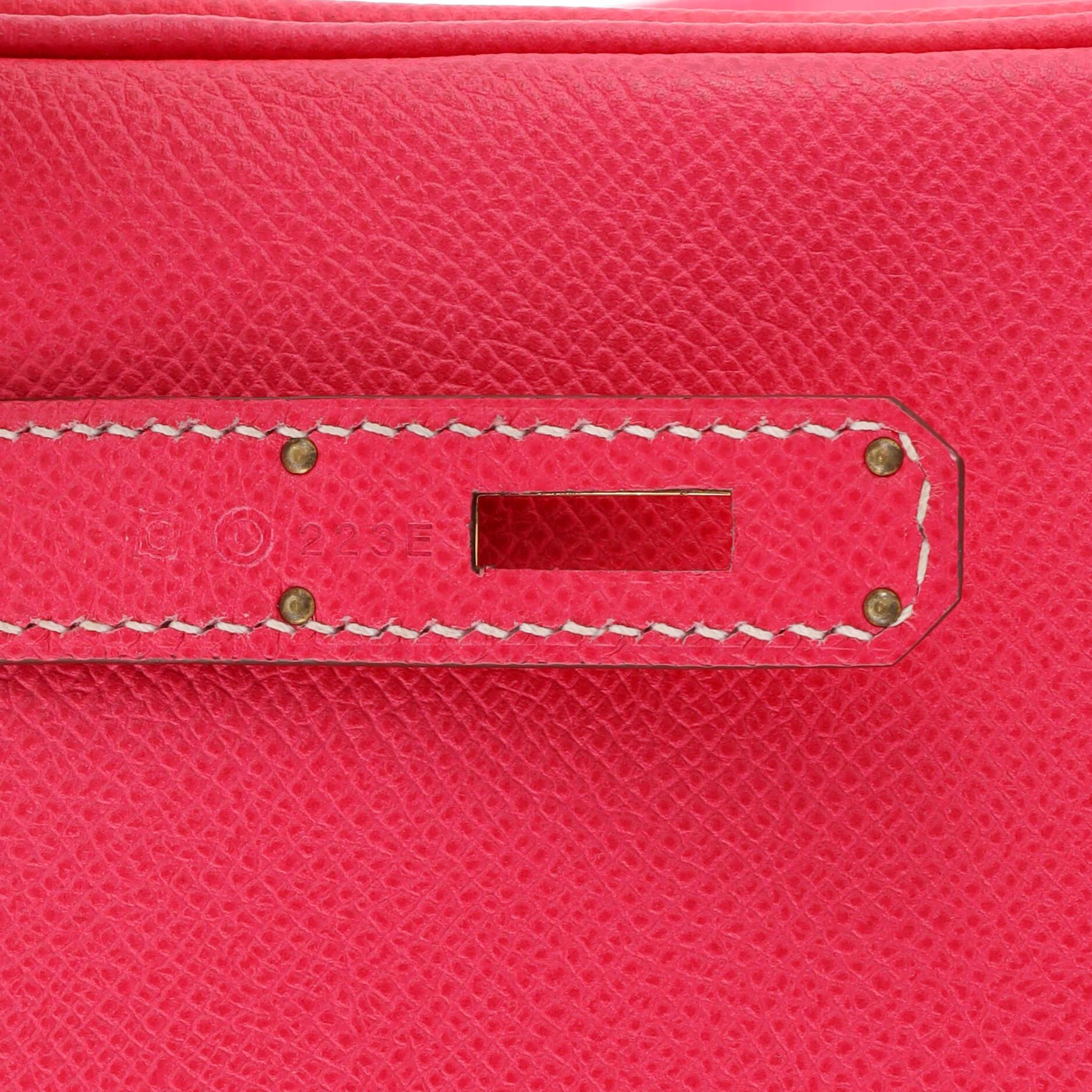 Hermes Birkin Handbag Rose Tyrien Epsom with Gold Hardware 30 8