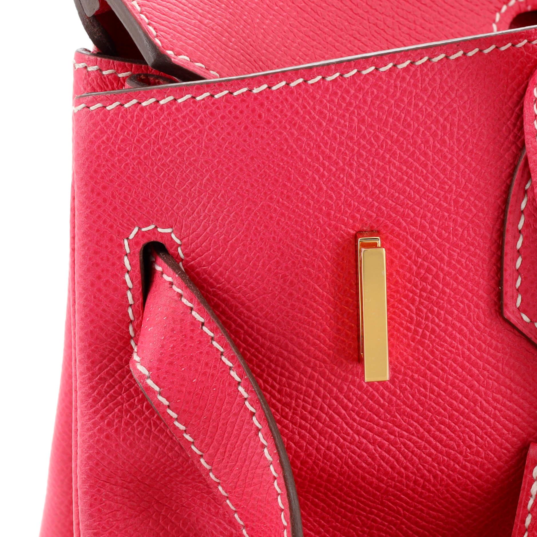 Hermes Birkin Handbag Rose Tyrien Epsom with Gold Hardware 30 4