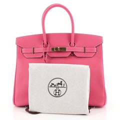 Hermes Birkin Handbag Rose Tyrien Epsom with Gold Hardware 35