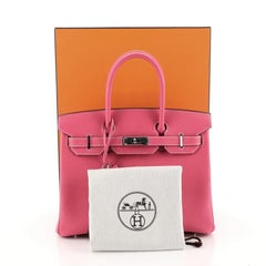 Hermes Birkin Handbag Rose Tyrien Epsom with Palladium Hardware 30