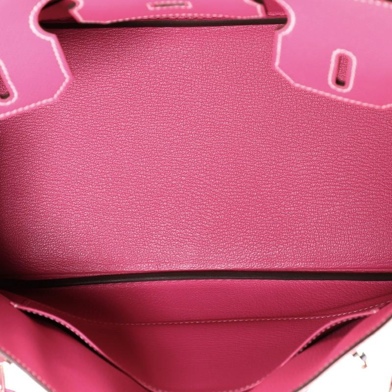 Hermes Birkin Handbag Rose Tyrien Epsom with Palladium Hardware 30 2