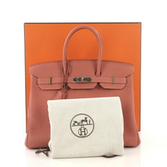 Hermes Birkin Handbag Rosy Togo with Palladium Hardware 35