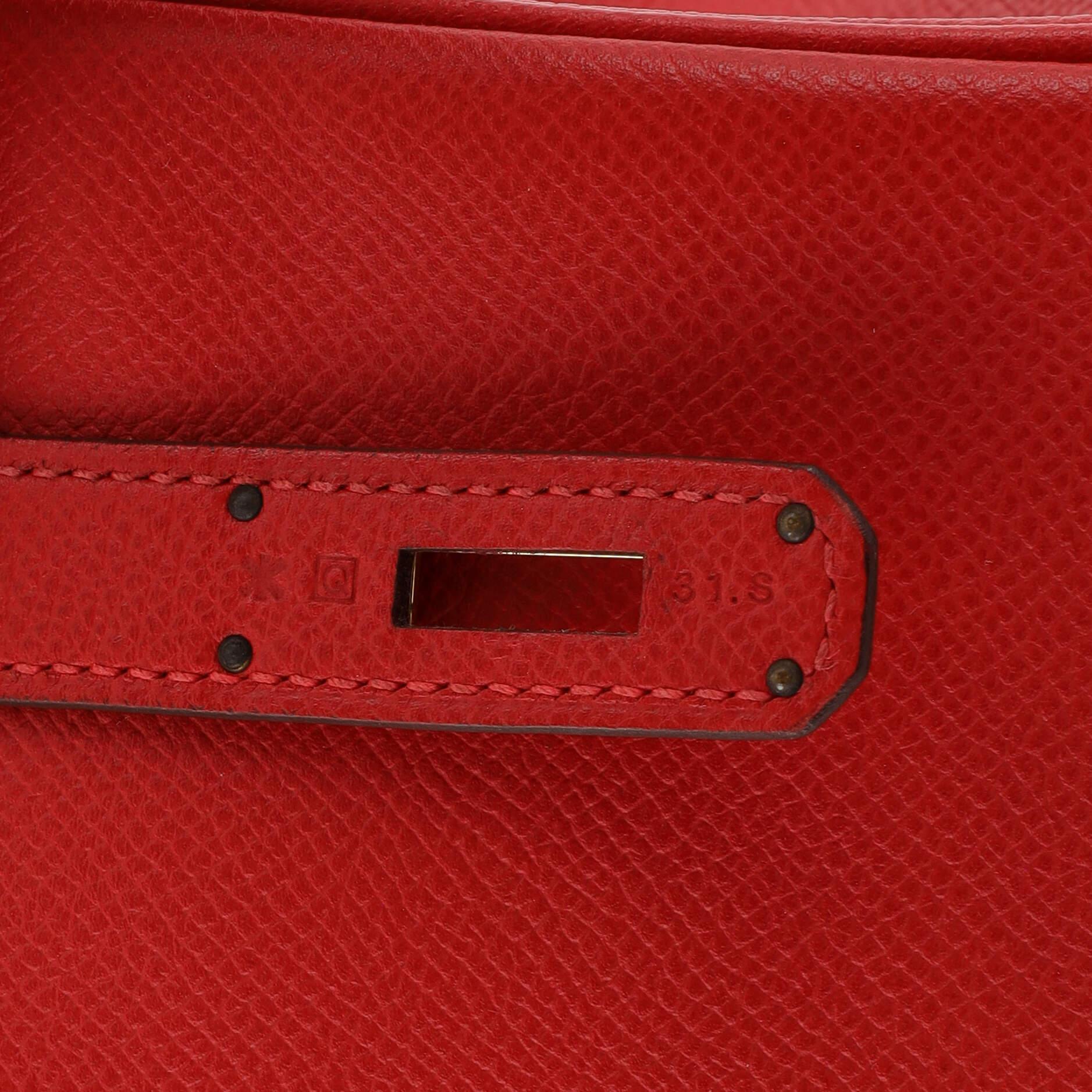 Hermes Birkin Handbag Rouge Casaque Epsom with Gold Hardware 30 7