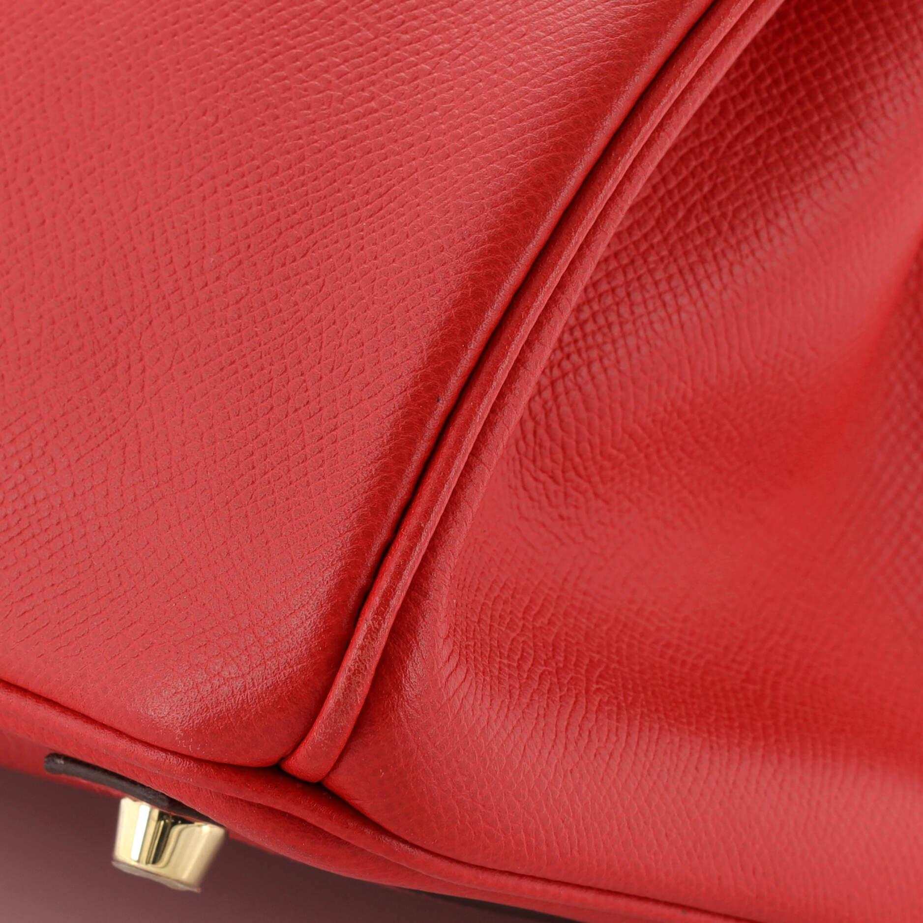 Hermes Birkin Handbag Rouge Casaque Epsom with Gold Hardware 30 4