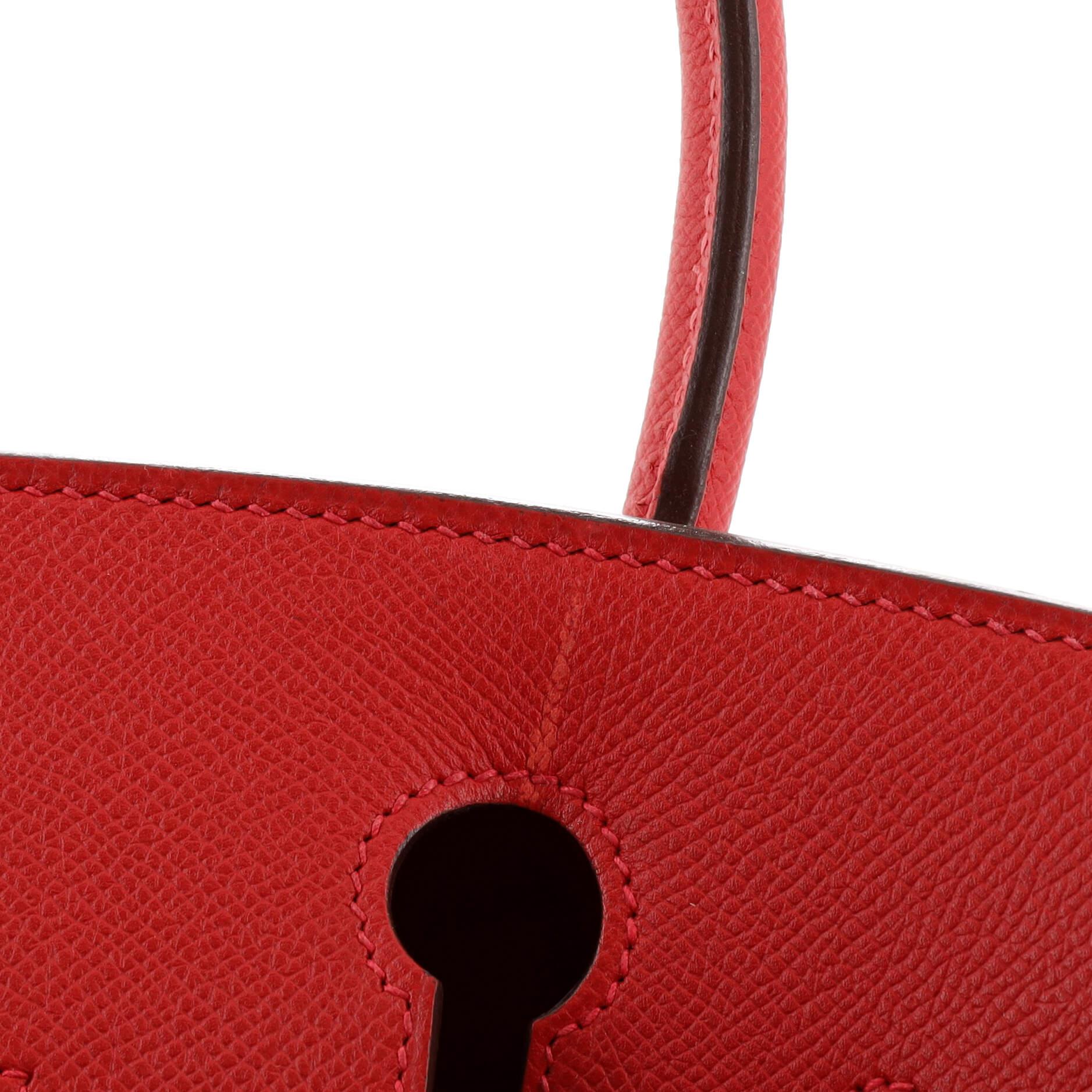 Hermes Birkin Handbag Rouge Casaque Epsom with Gold Hardware 30 5