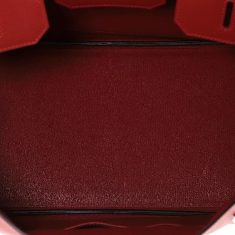 Hermes Birkin Handbag Rouge Casaque Epsom With Palladium Hardware 35  1