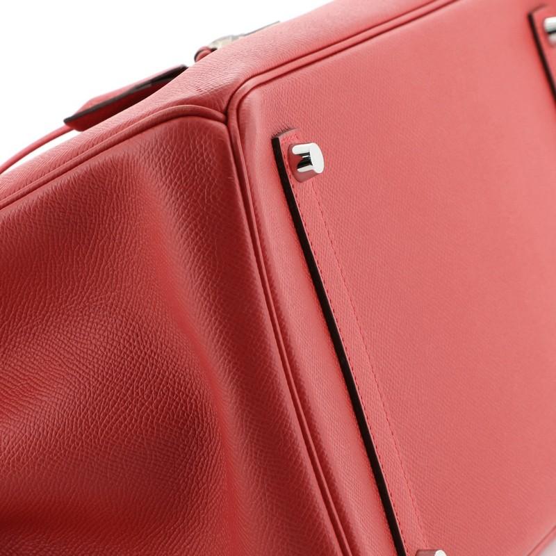 Hermes Birkin Handbag Rouge Casaque Epsom With Palladium Hardware 35  3
