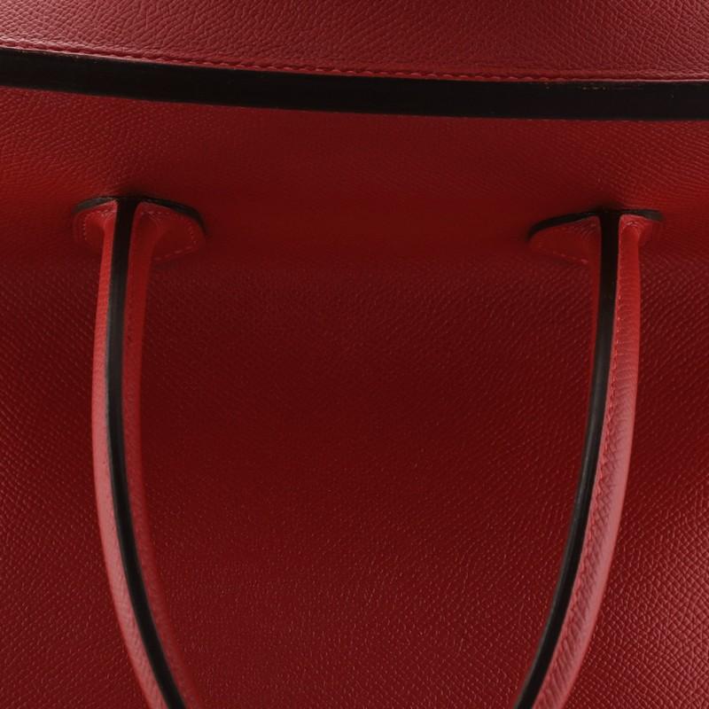 Hermes Birkin Handbag Rouge Casaque Epsom with Palladium Hardware 35 3