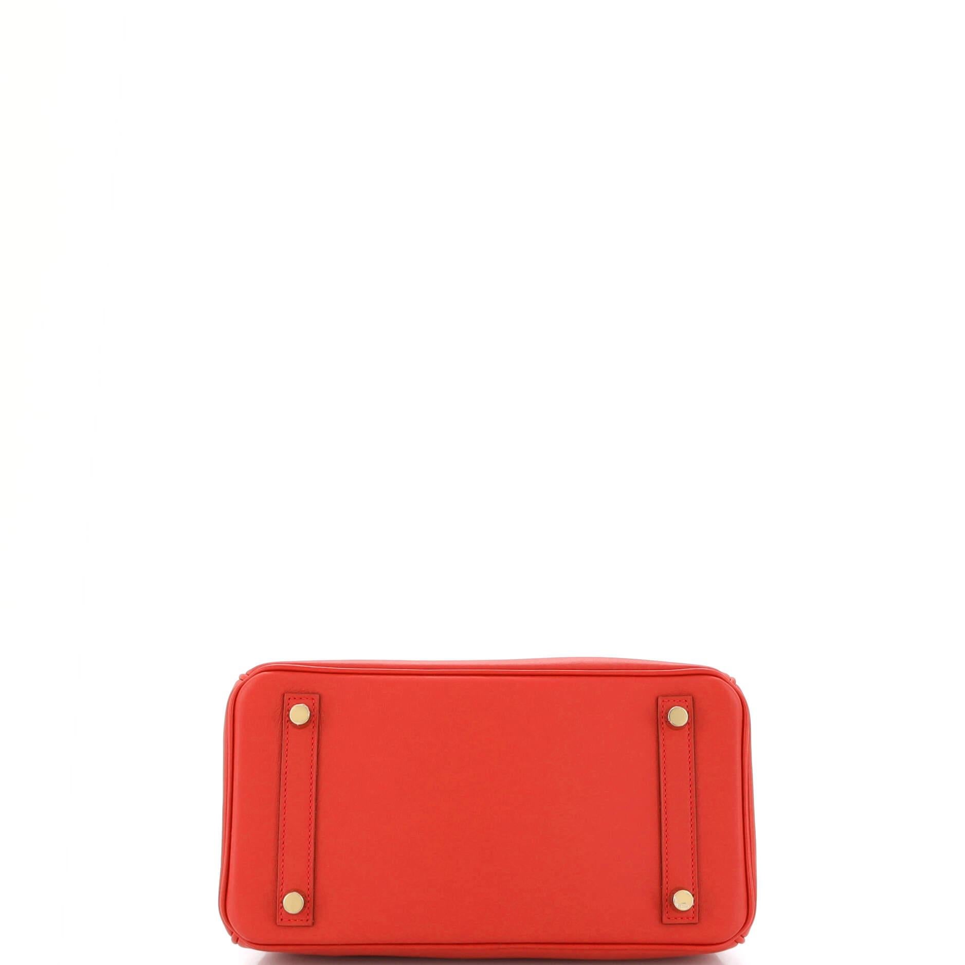 Hermes Birkin Handbag Rouge Casaque Swift with Gold Hardware 25 1