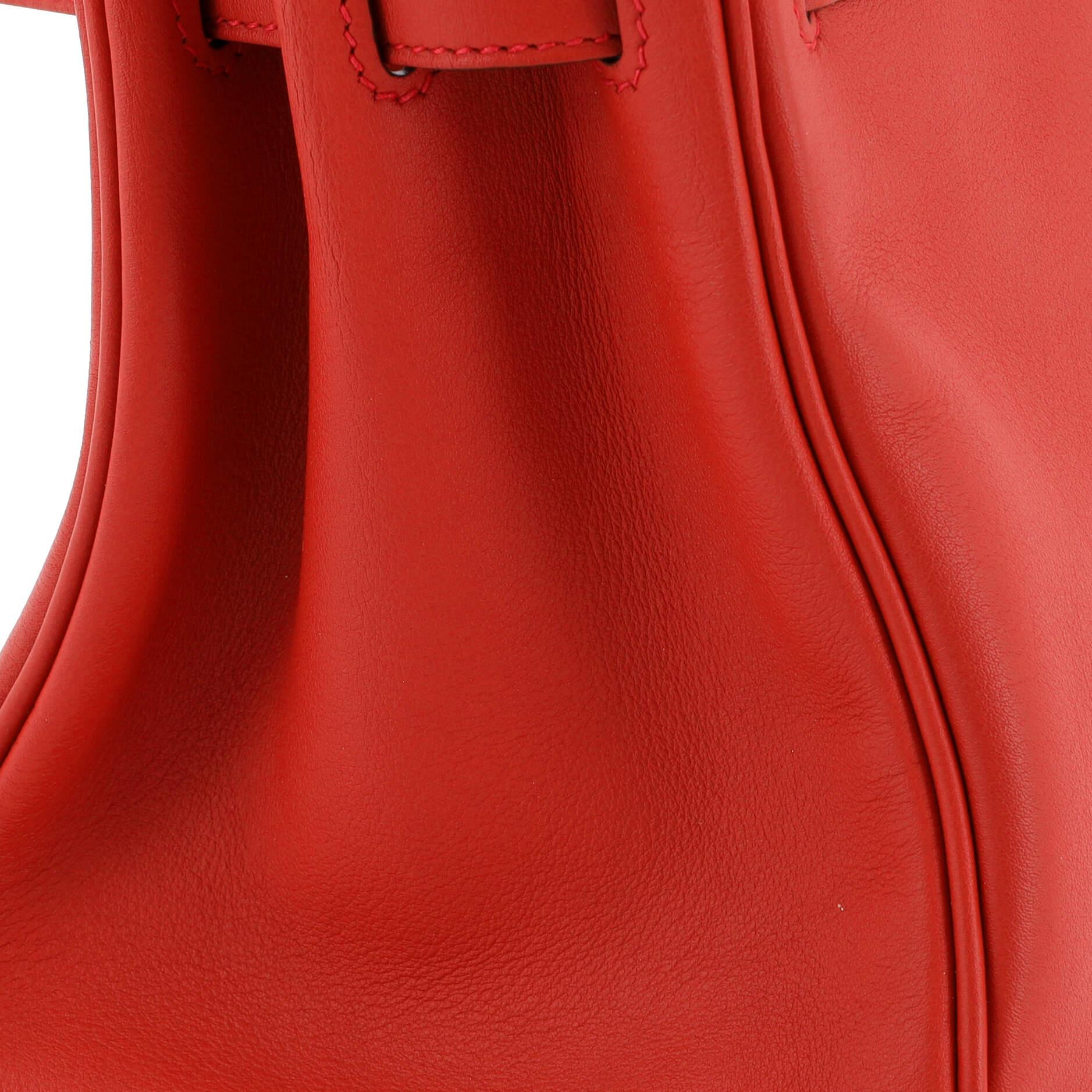 Hermes Birkin Handbag Rouge Casaque Swift with Gold Hardware 25 4