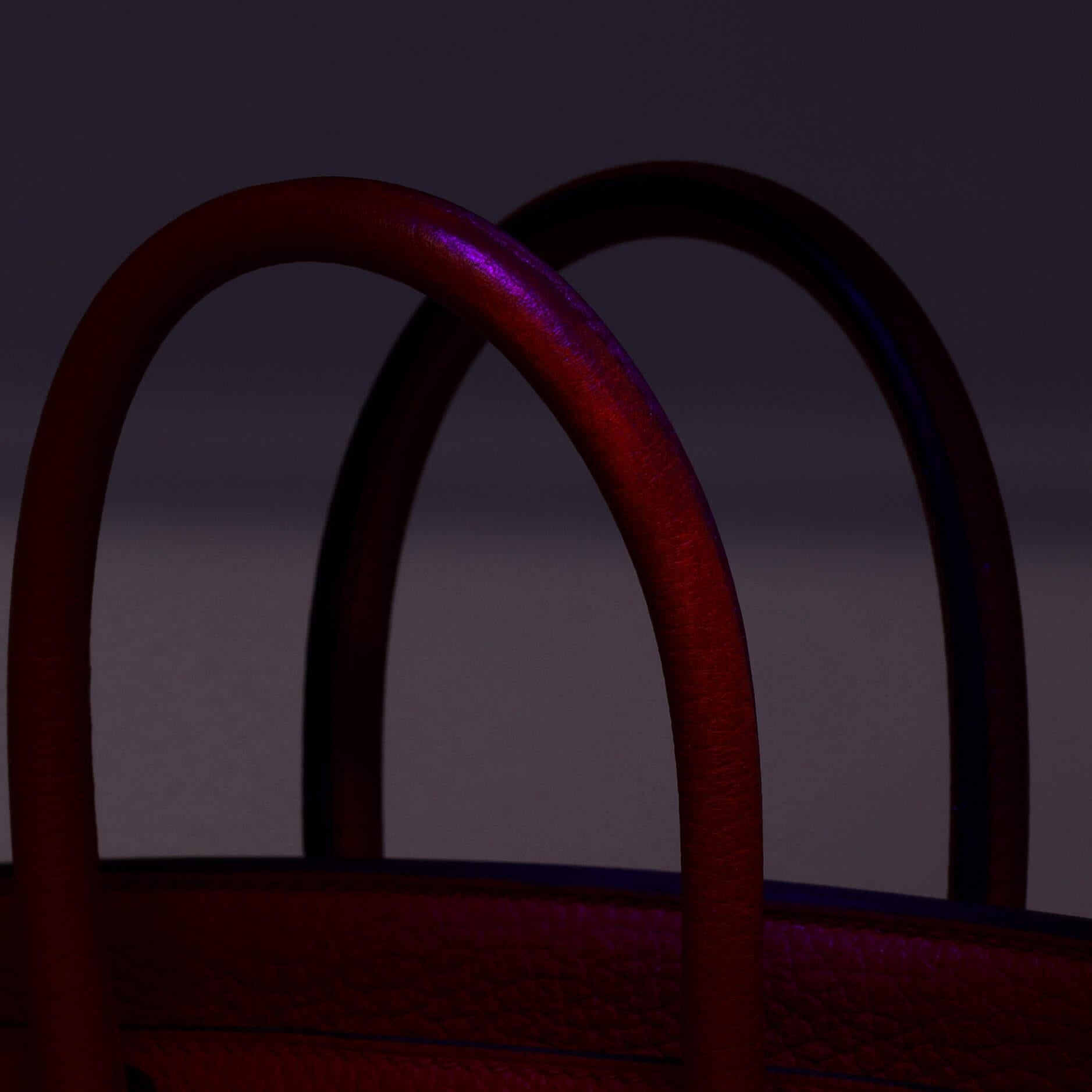 Hermes Birkin Handbag Rouge De Coeur Clemence with Gold Hardware 25 For Sale 7