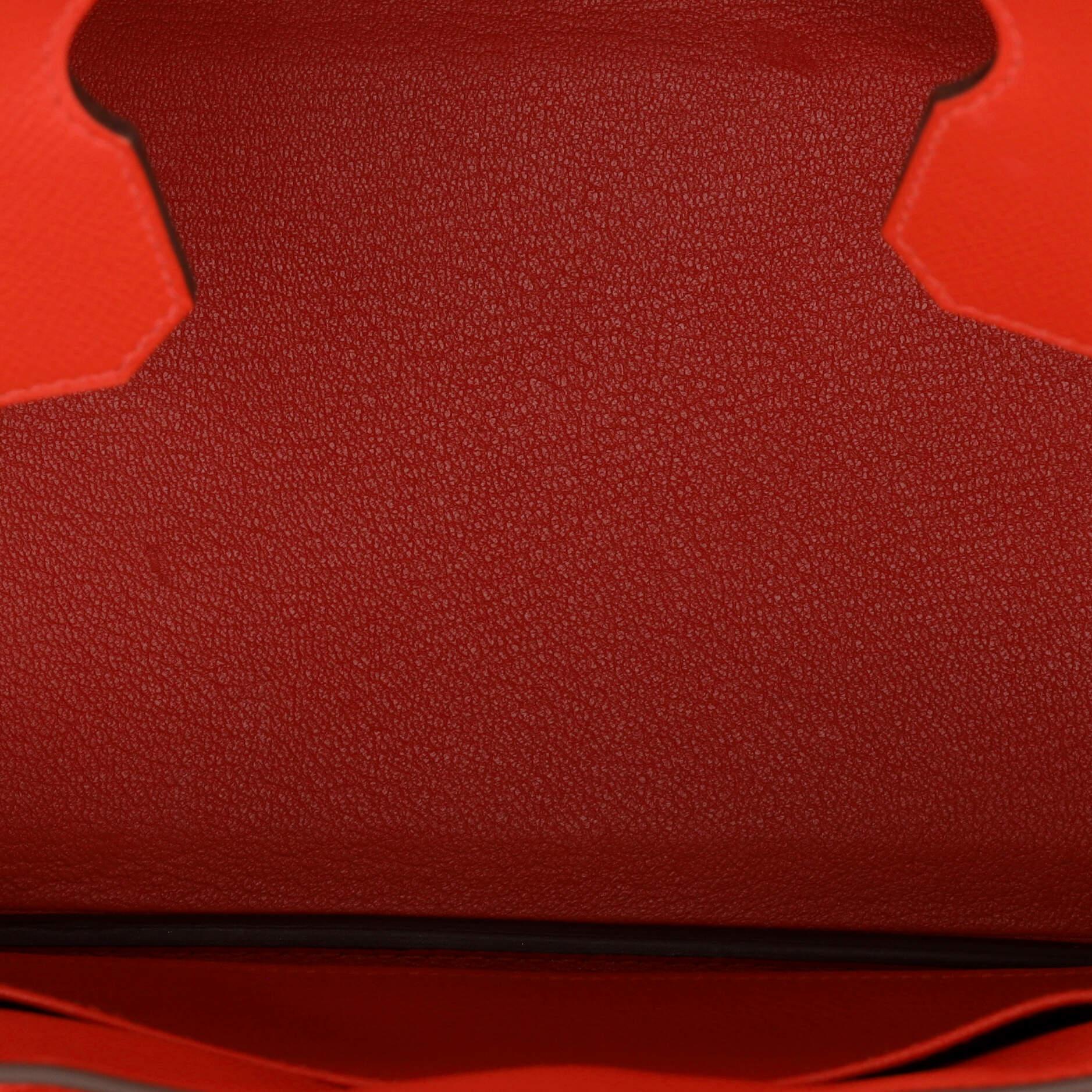 Hermes Birkin Handbag Rouge De Coeur Epsom with Palladium Hardware 30 1
