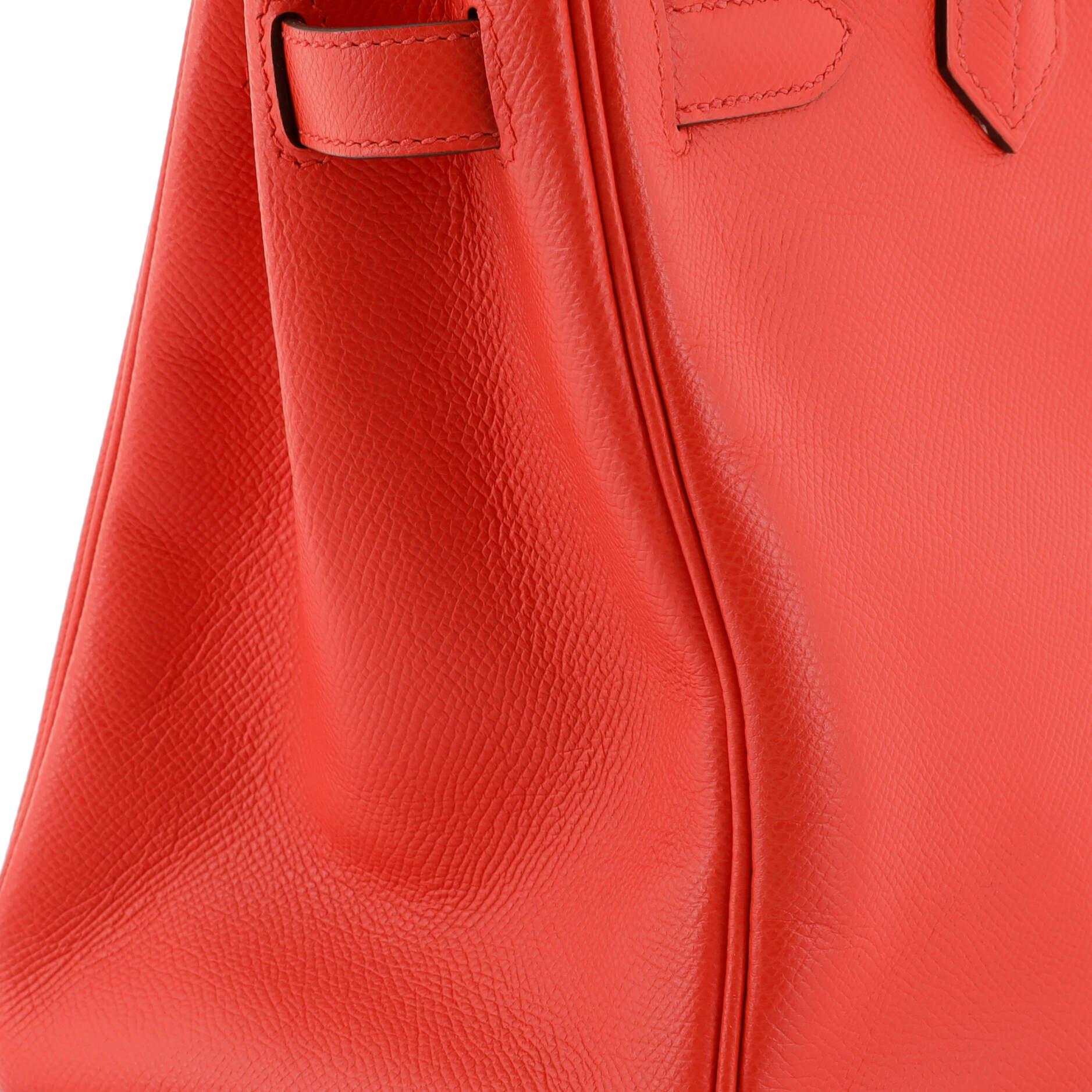 Hermes Birkin Handbag Rouge De Coeur Epsom with Palladium Hardware 30 3