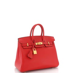 Hermes Birkin Handbag Rouge De Coeur Swift with Gold Hardware 25