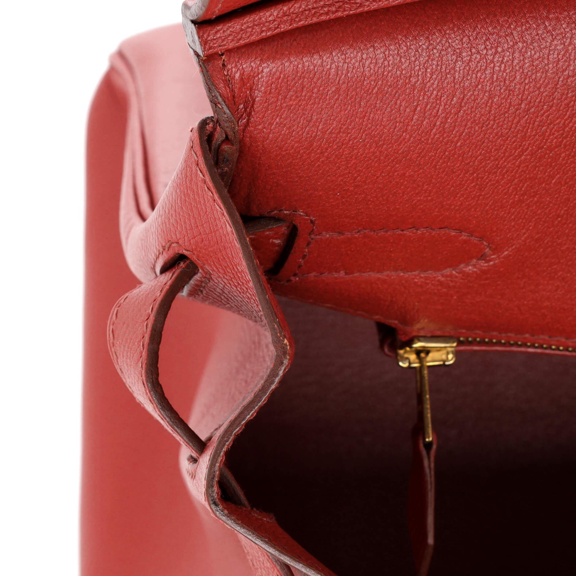 Hermes Birkin Handbag Rouge Garance Epsom with Gold Hardware 30 11