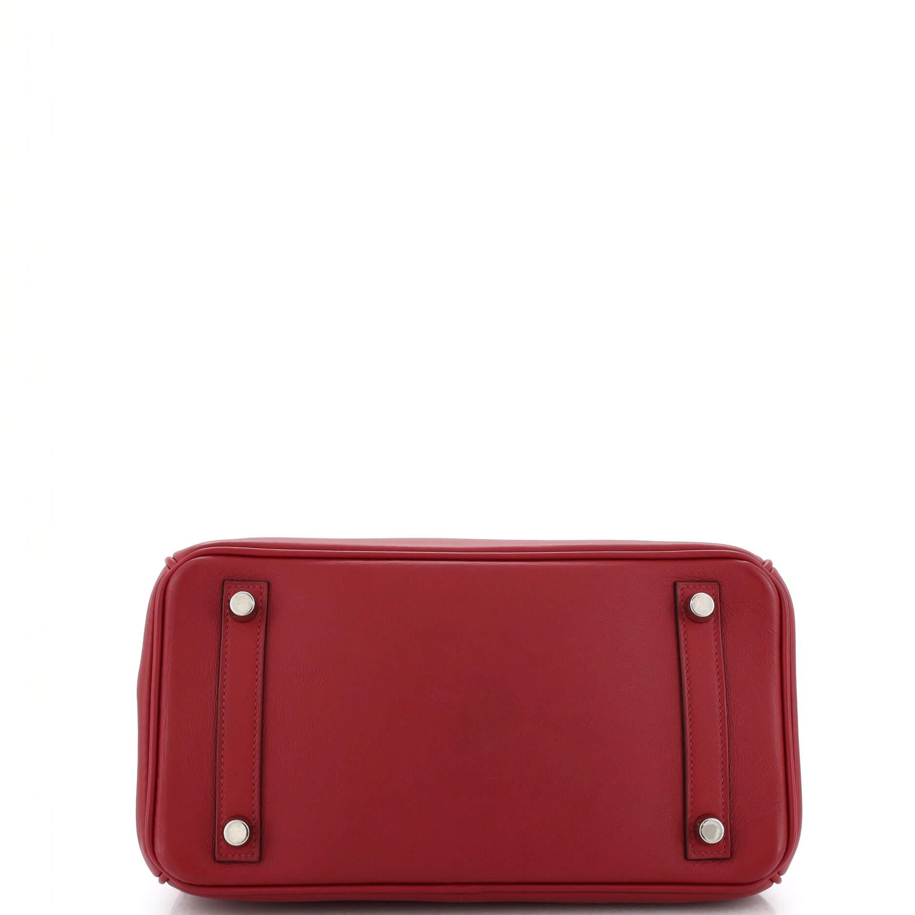 Hermes Birkin Handbag Rouge Grenat Swift with Palladium Hardware 25 1