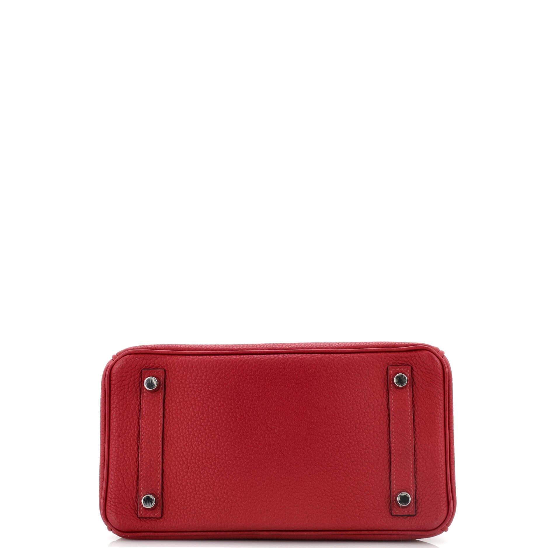 Hermes Birkin Handbag Rouge Grenat Togo with Brushed Palladium Hardware 25 1