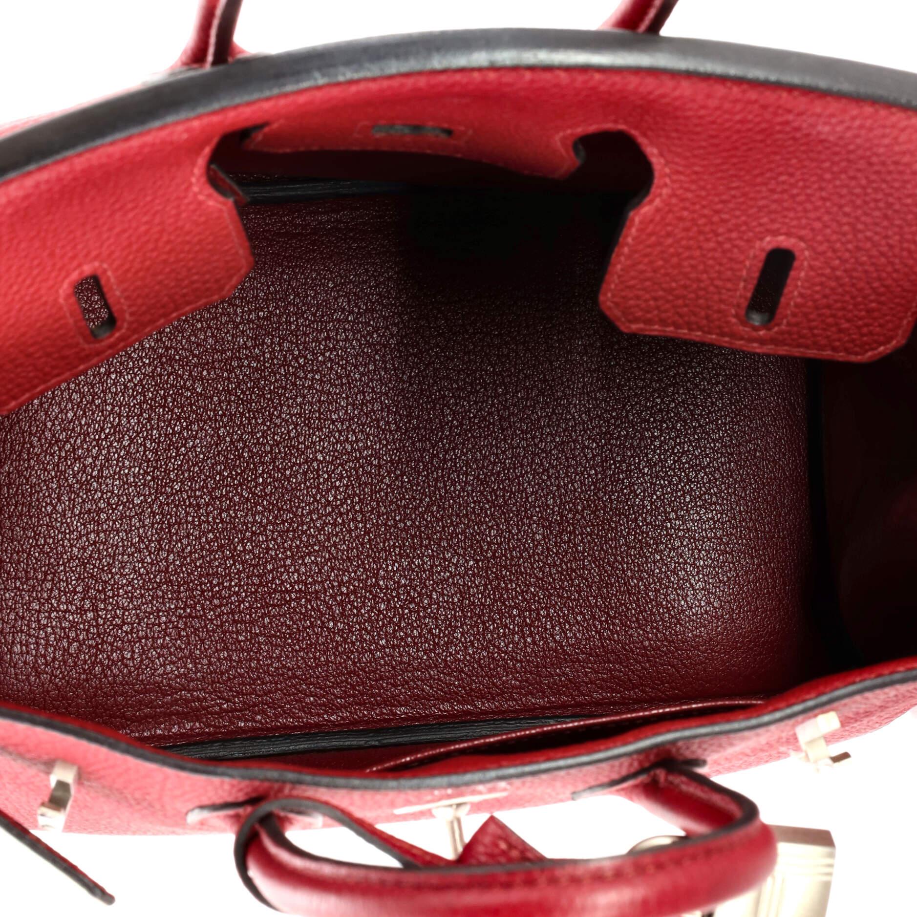 Hermes Birkin Handbag Rouge Grenat Togo with Brushed Palladium Hardware 25 2