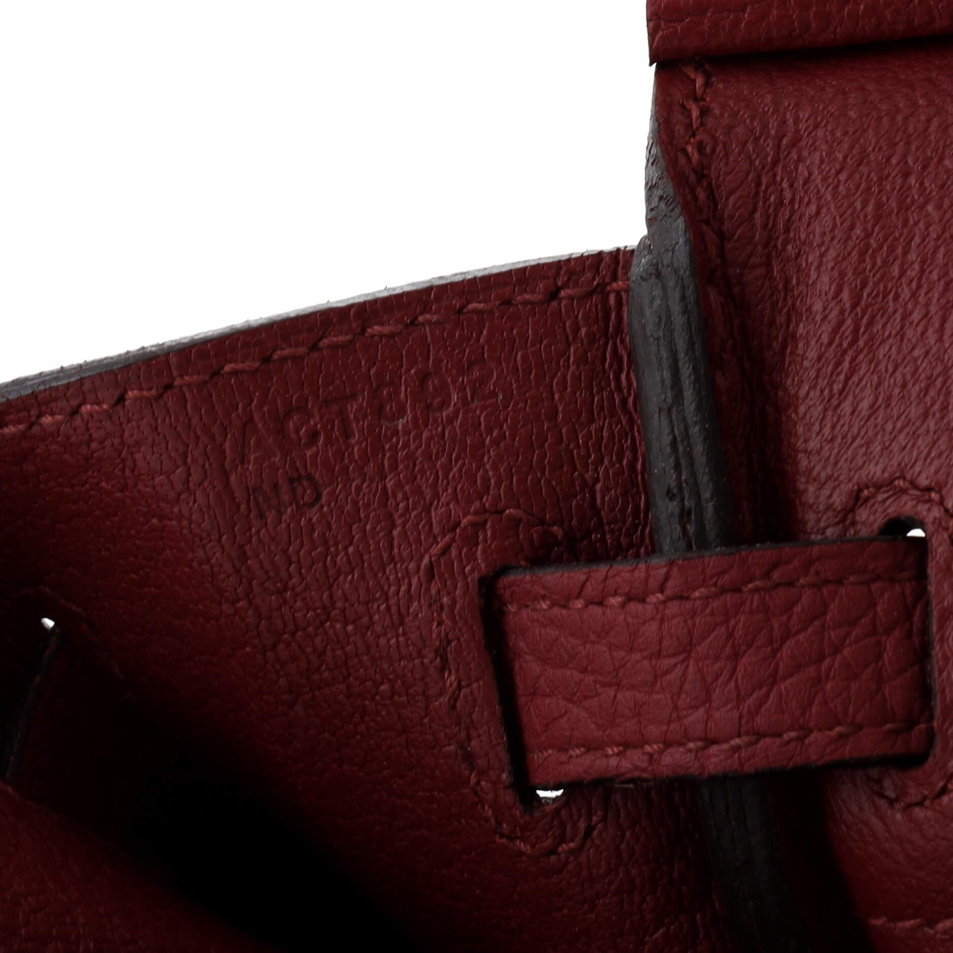 Hermes Birkin Handbag Rouge Grenat Togo with Gold Hardware 25 9