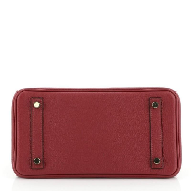 Hermes Birkin Handbag Rouge Grenat Togo With Gold Hardware 25 In Good Condition In NY, NY