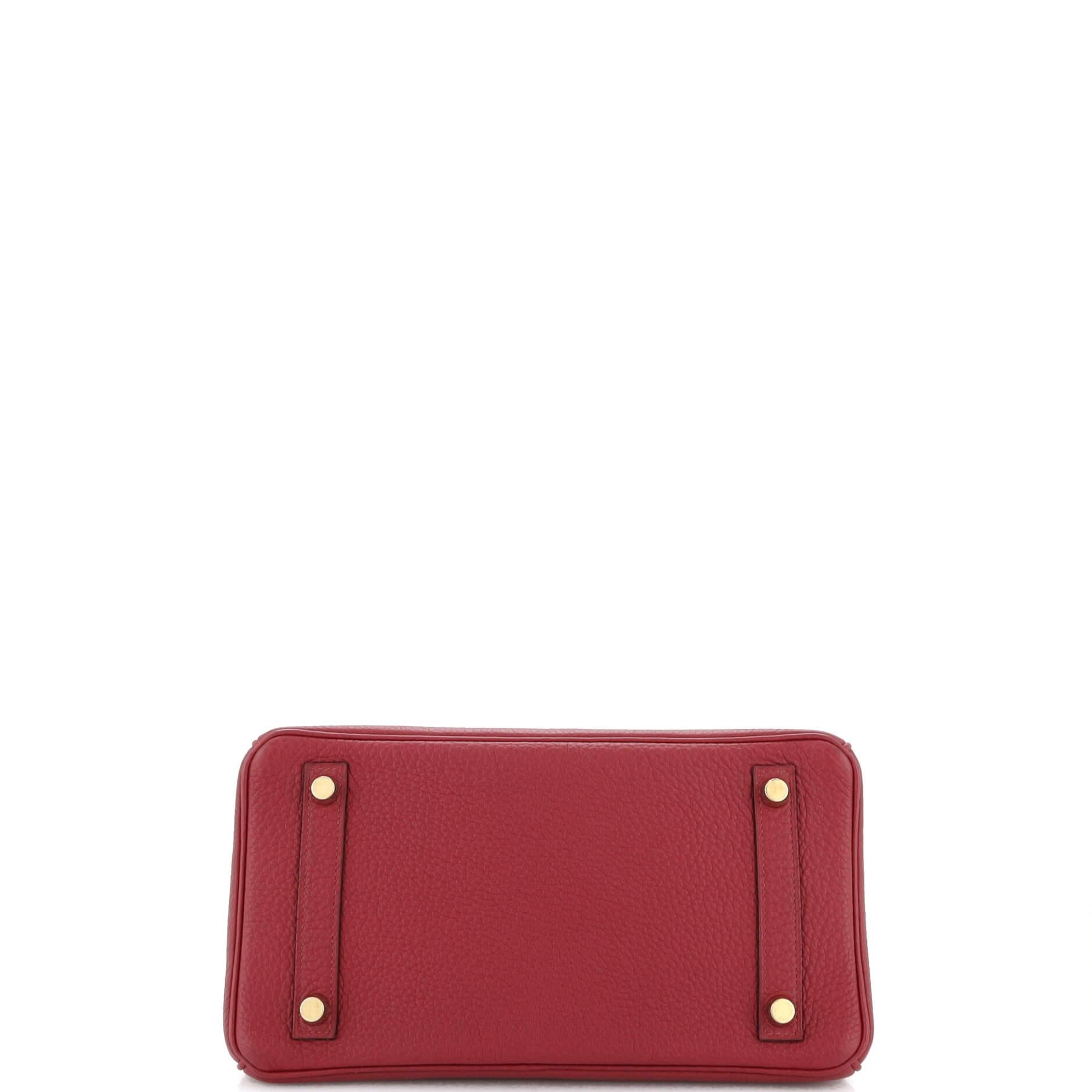 Hermes Birkin Handbag Rouge Grenat Togo with Gold Hardware 25 For Sale 1