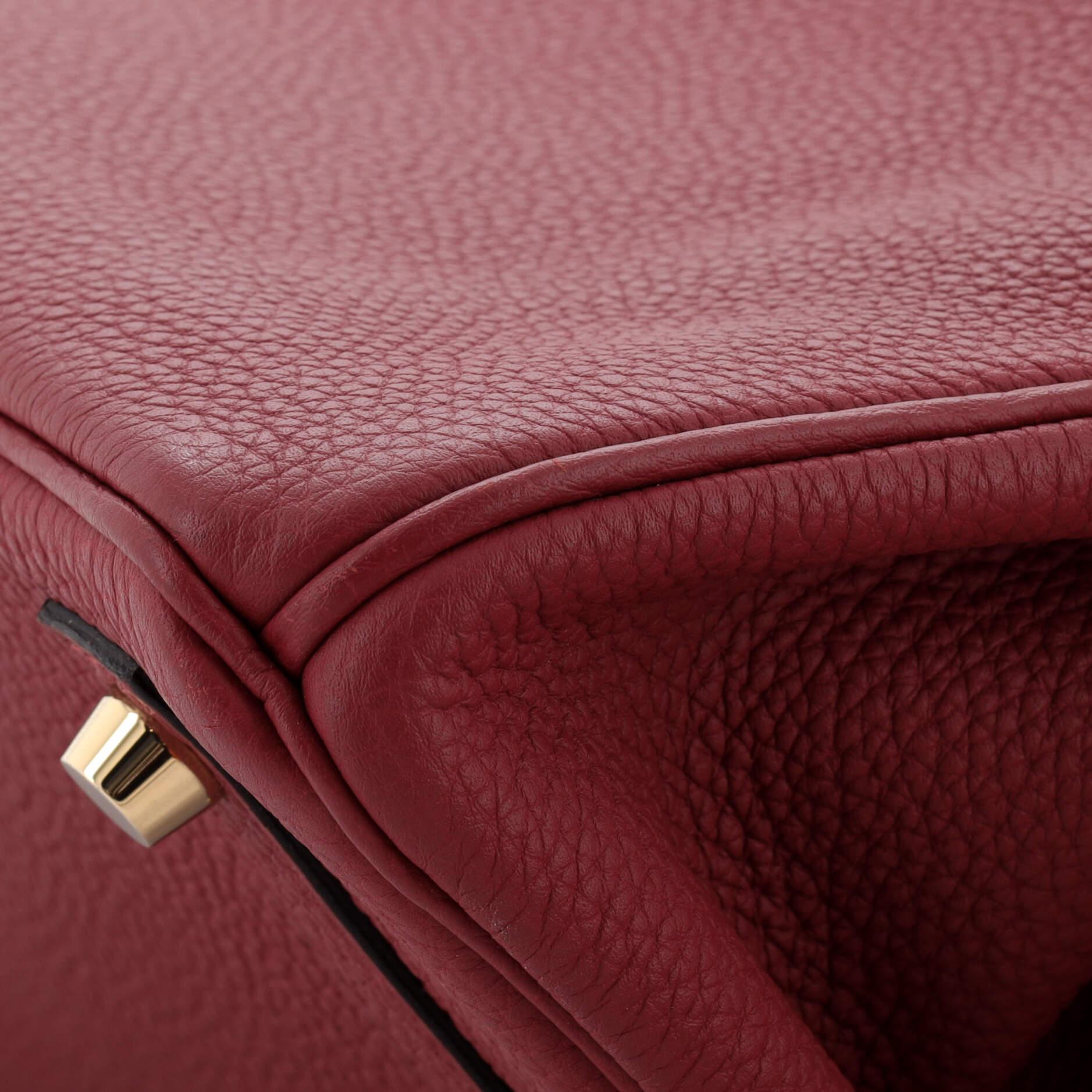 Hermes Birkin Handbag Rouge Grenat Togo with Gold Hardware 25 5