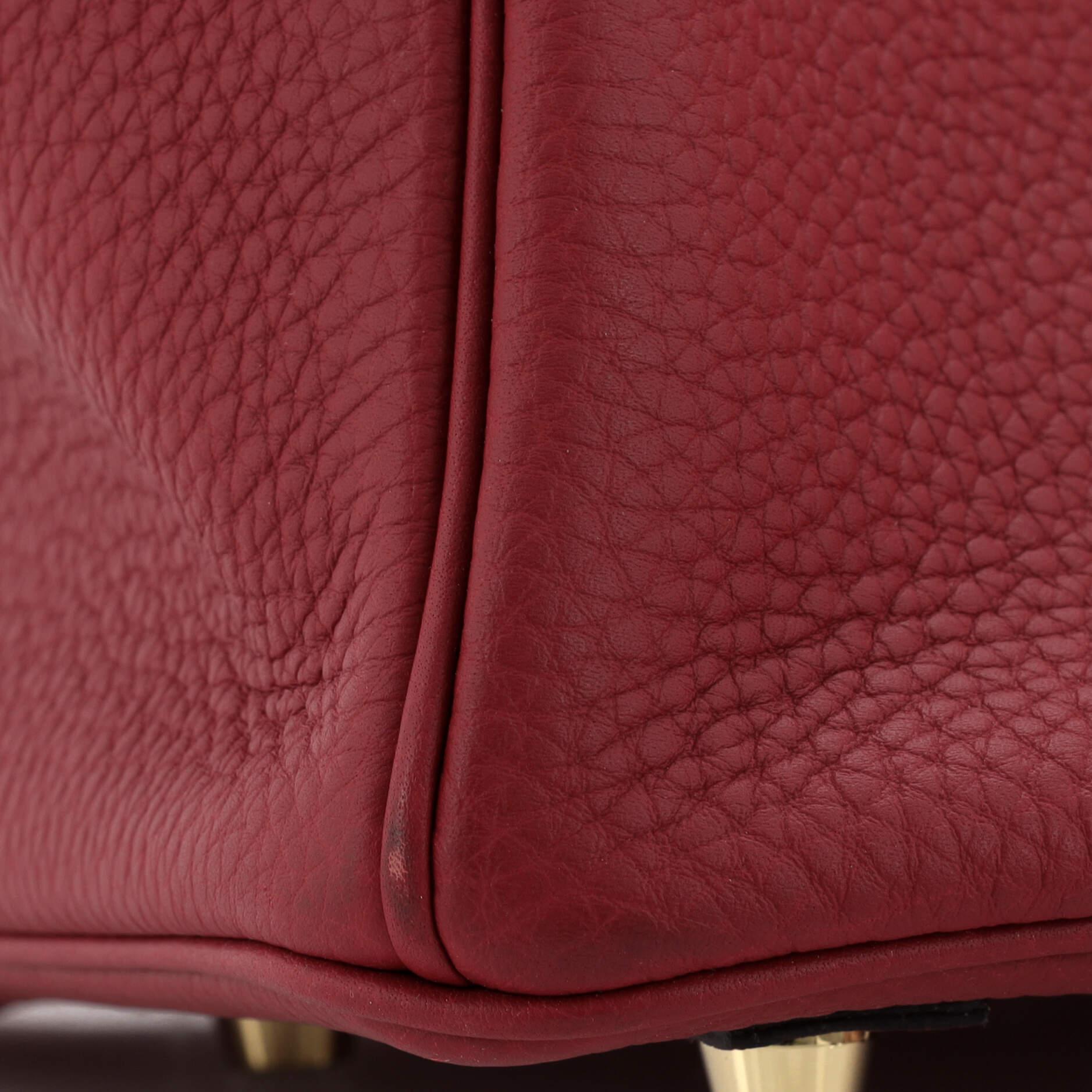 Hermes Birkin Handbag Rouge Grenat Togo with Gold Hardware 30 6