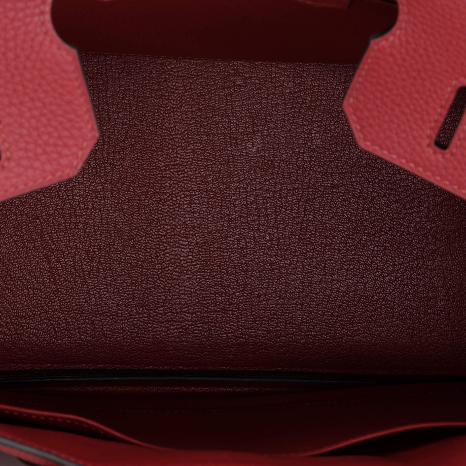 Hermes Birkin Handbag Rouge Grenat Togo with Gold Hardware 30 2
