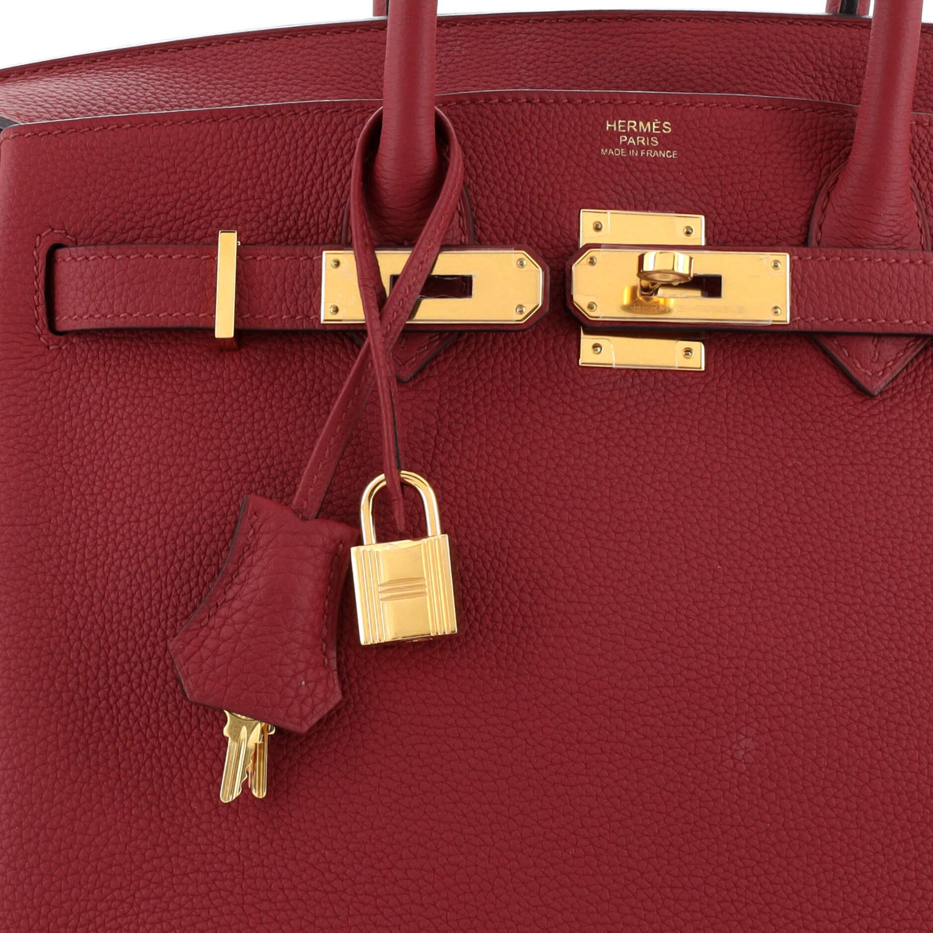 Hermes Birkin Handbag Rouge Grenat Togo with Gold Hardware 30 3