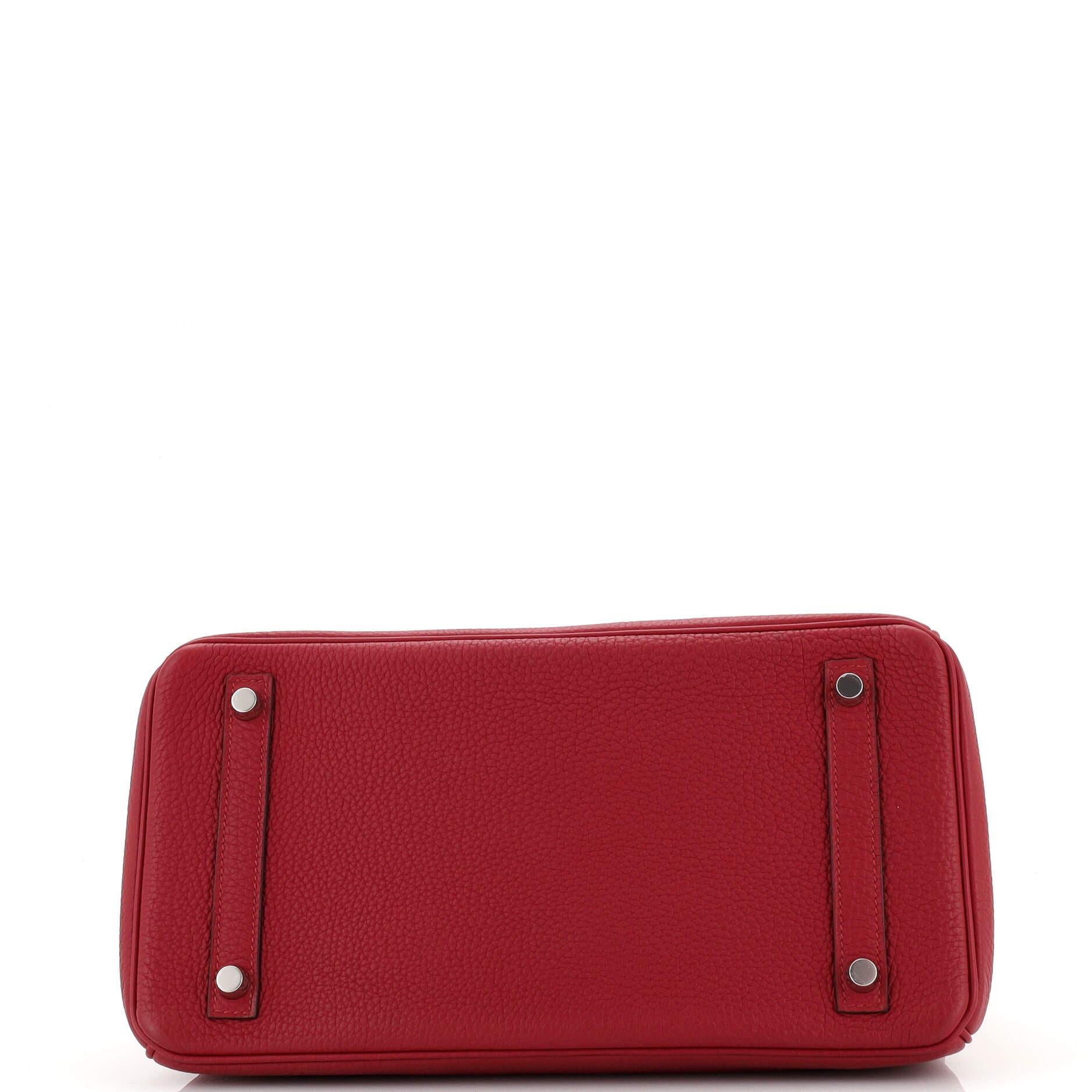 Hermes Birkin Handbag Rouge Grenat Togo with Palladium Hardware 30 1