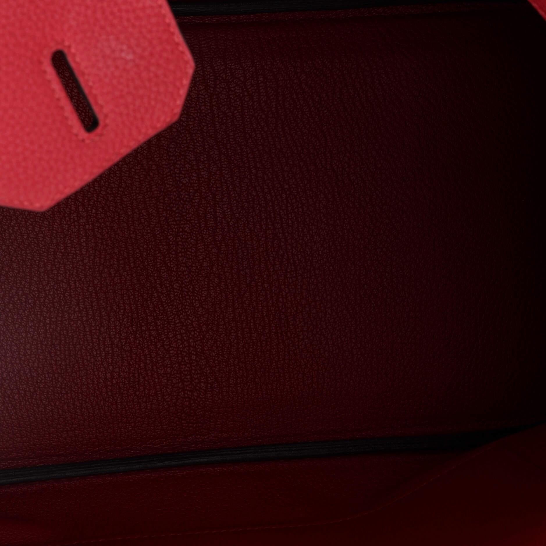Hermes Birkin Handbag Rouge Grenat Togo with Palladium Hardware 30 2