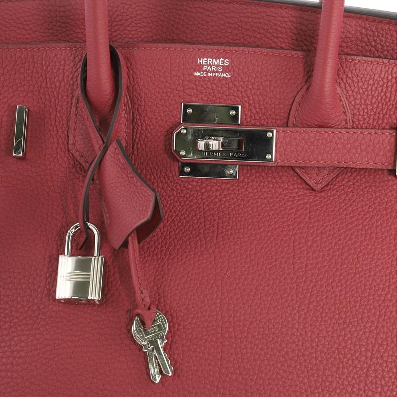 Hermes Birkin Handbag Rouge Grenat Togo with Palladium Hardware 30 2