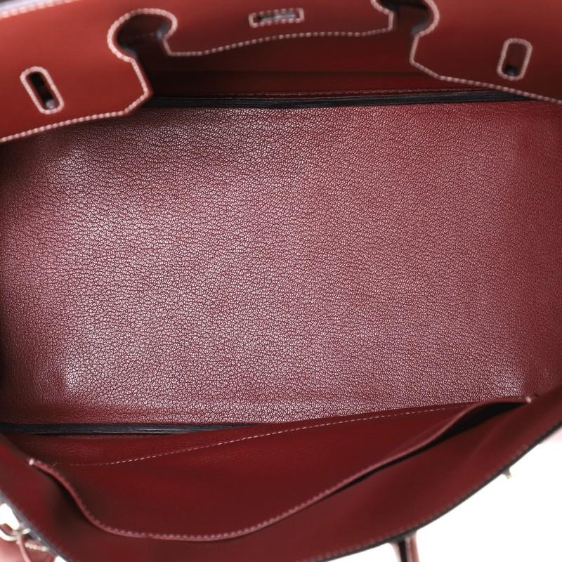 Hermes Birkin Handbag Rouge H Chamonix with Palladium Hardware 35 4