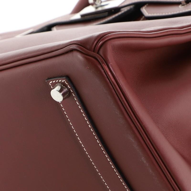 Women's or Men's Hermes Birkin Handbag Rouge H Chamonix with Palladium Hardware 35