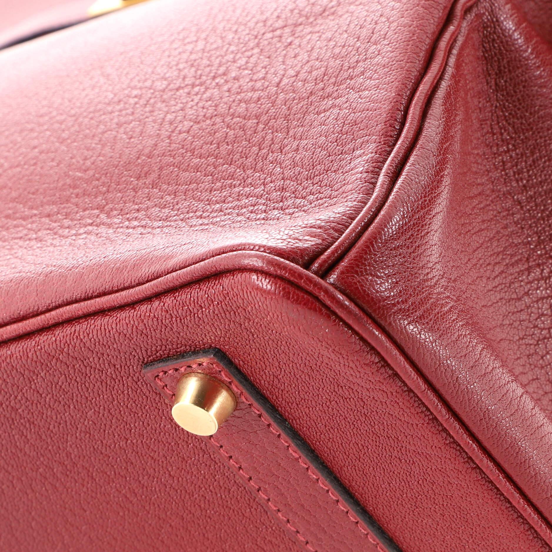 Hermes Birkin Handbag Rouge H Chevre de Coromandel with Gold Hardware 35 4