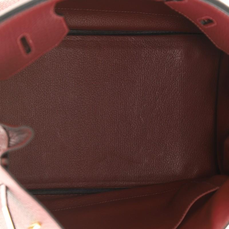 Women's or Men's Hermes Birkin Handbag Rouge H Fjord With Gold Hardware 35 