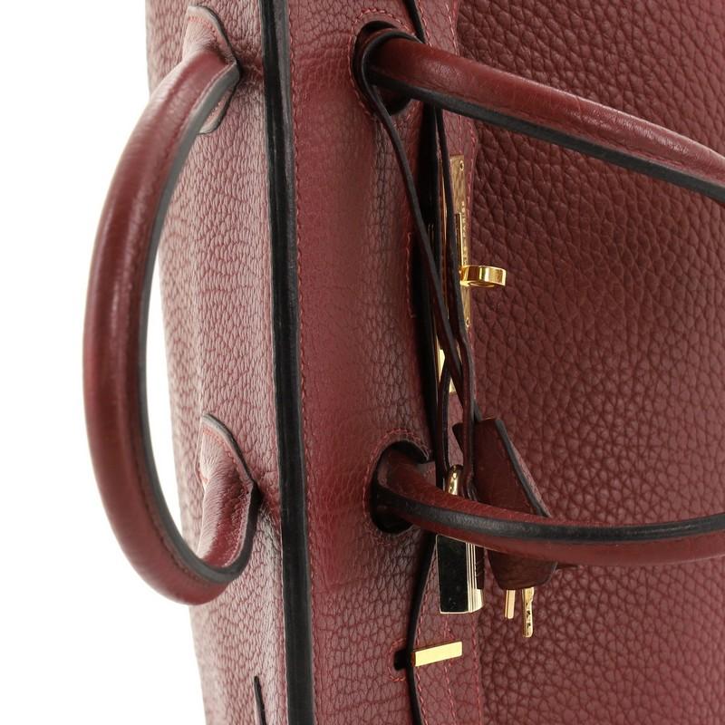 Hermes Birkin Handbag Rouge H Fjord With Gold Hardware 35  3