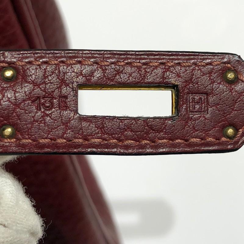 Hermes Birkin Handbag Rouge H Fjord With Gold Hardware 35  4