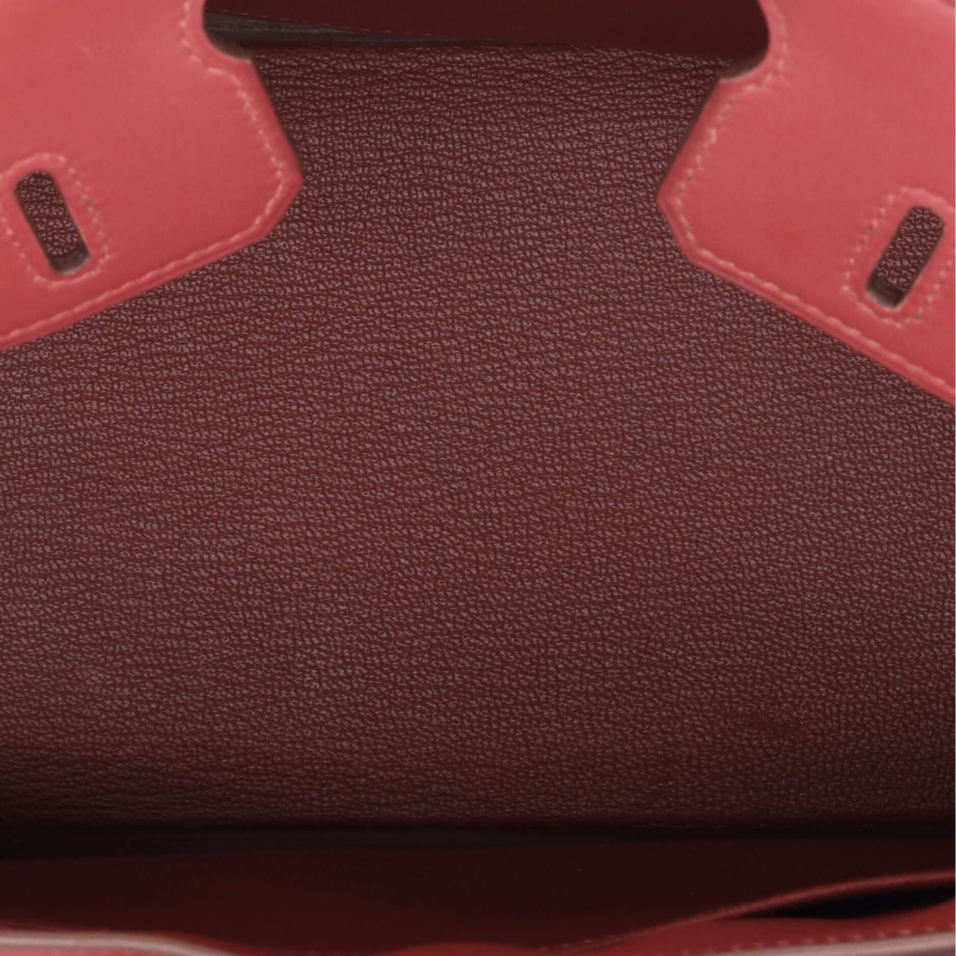 Women's or Men's Hermes Birkin Handbag Rouge H Swift with Gold Hardware 25