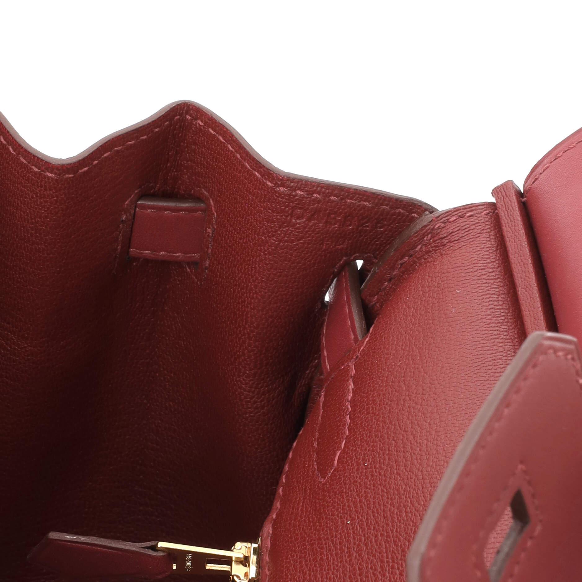 Hermes Birkin Handbag Rouge H Swift with Gold Hardware 25 3