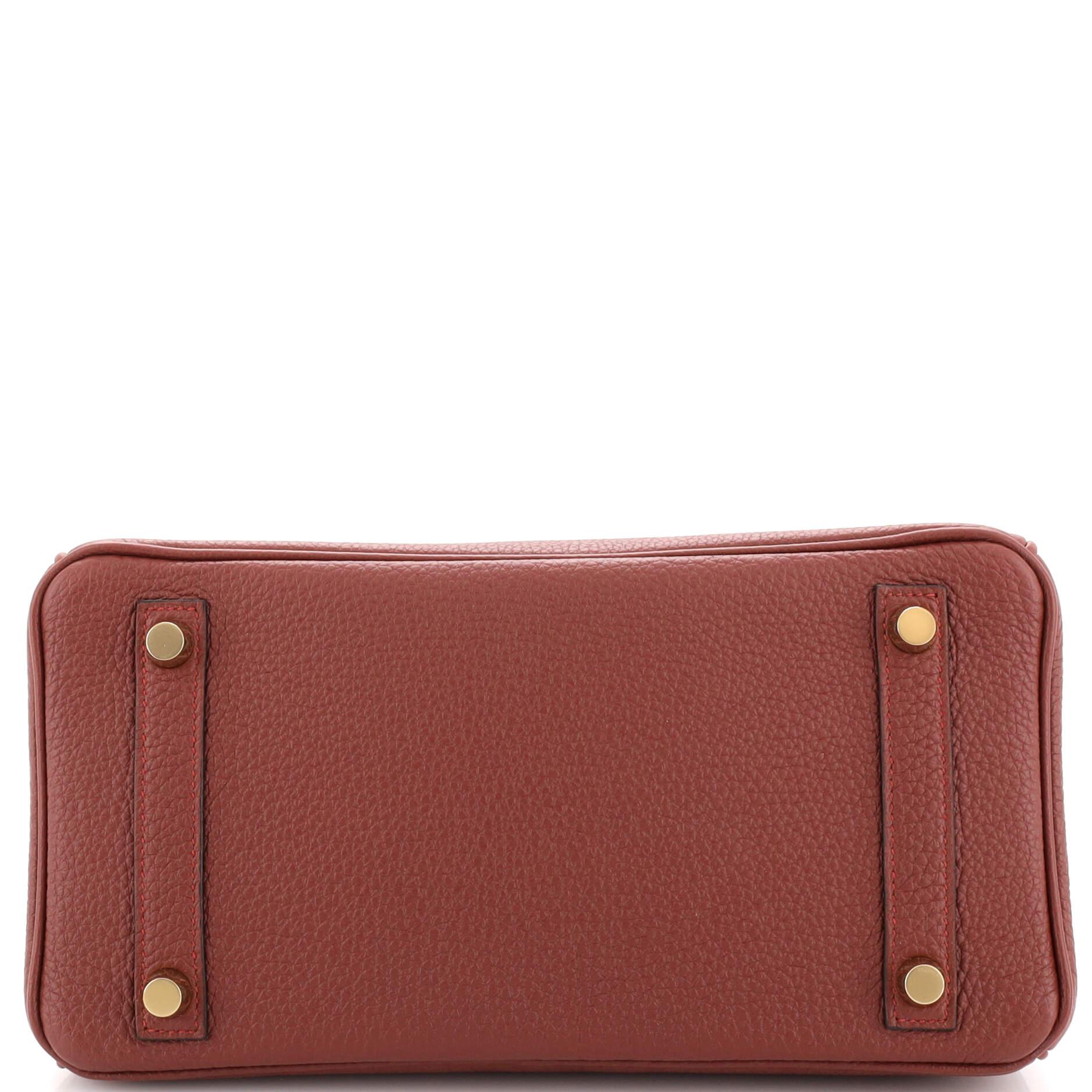 Hermes Birkin Handbag Rouge H Togo with Gold Hardware 25 1
